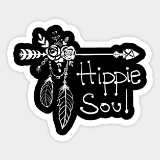 Hippie Soul Boho Arrow (White) Sticker